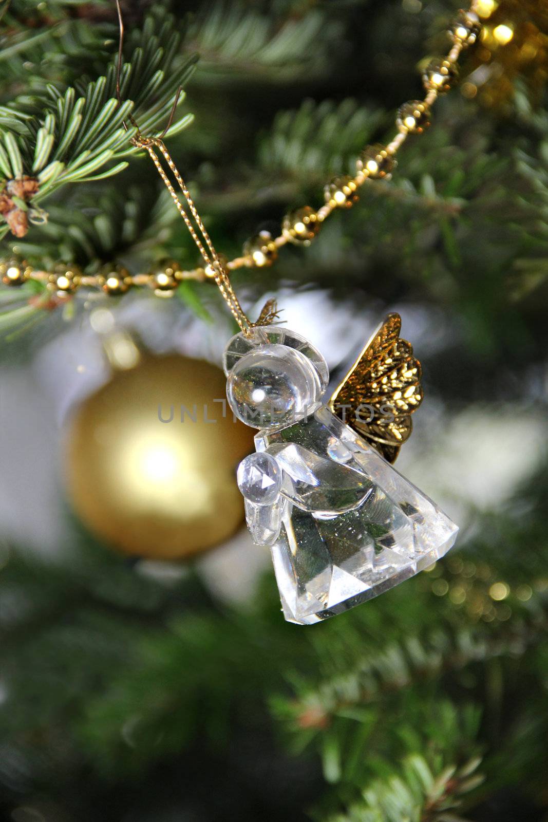 Christmas crystal angel decoration
