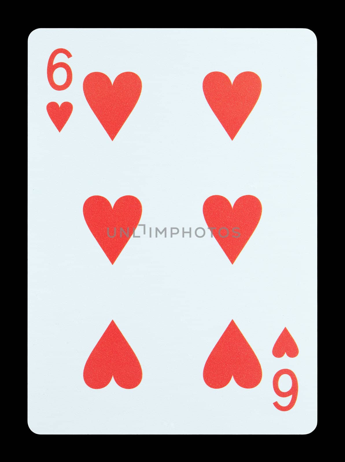 Playing cards - Six of hearts