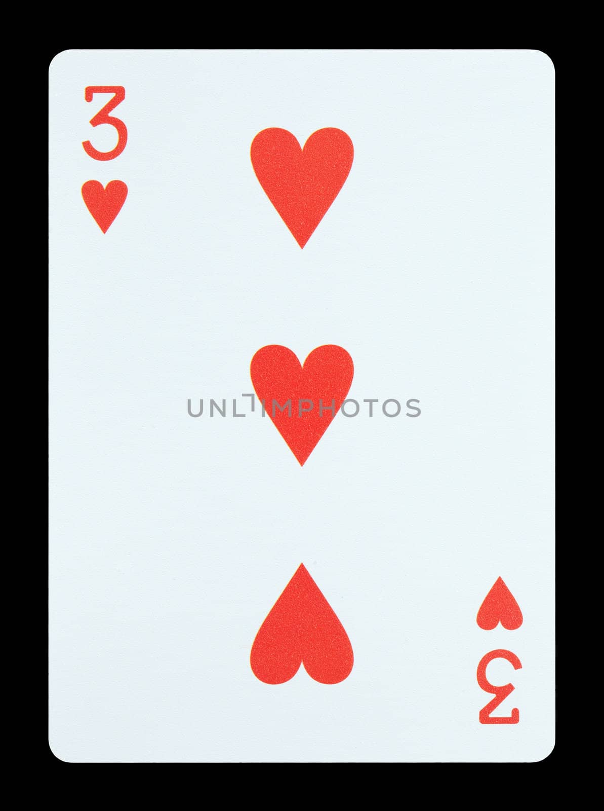 Playing cards - Three of hearts