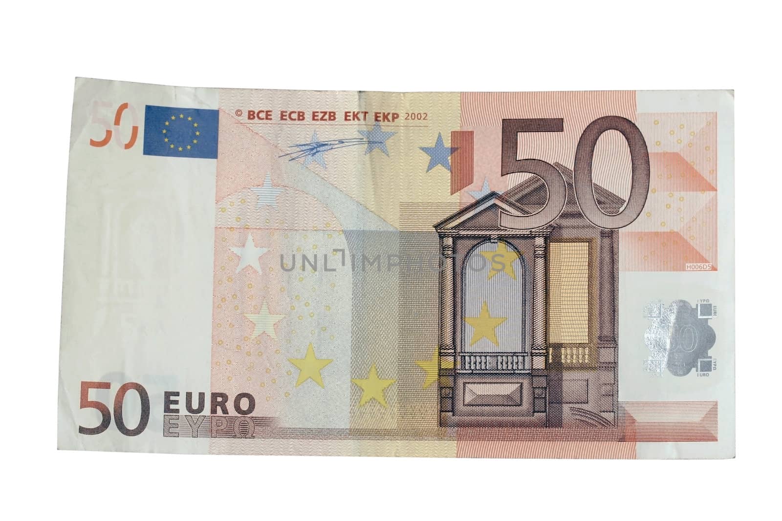 50 EURO isolated on white background