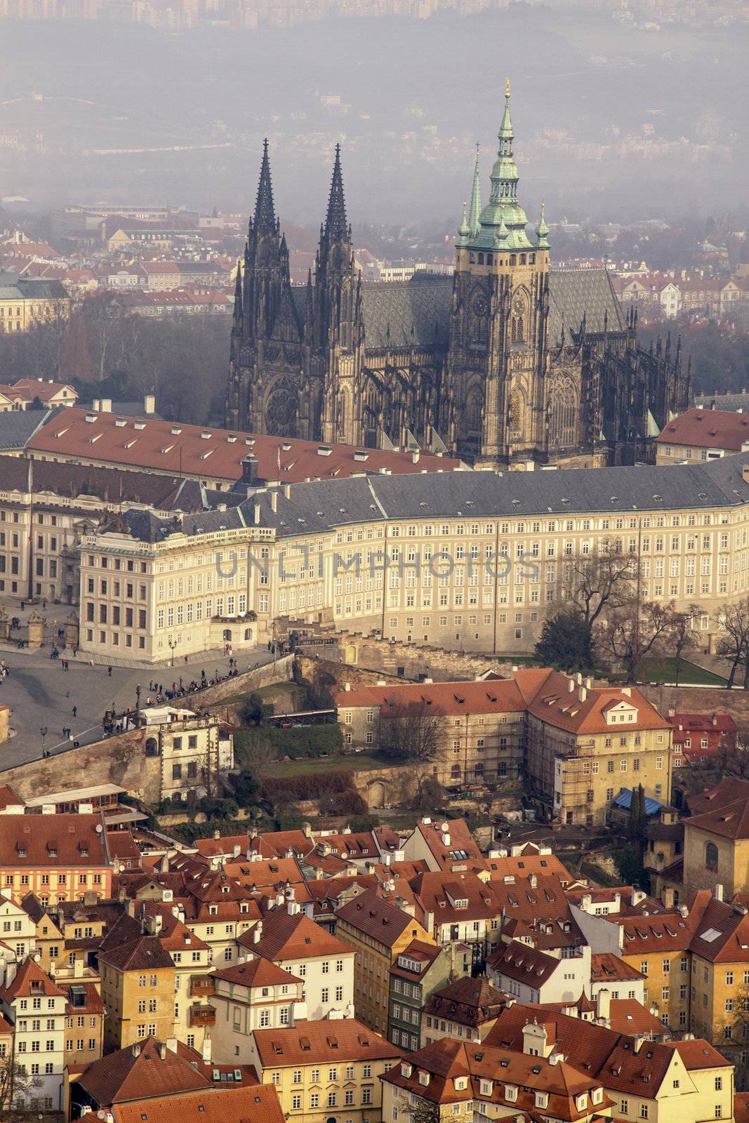 Beautiful landscape of Prague castle