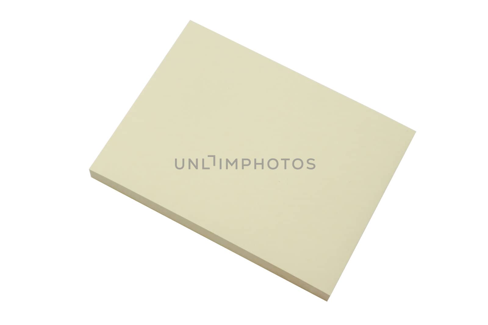 memo paper isolated on white background