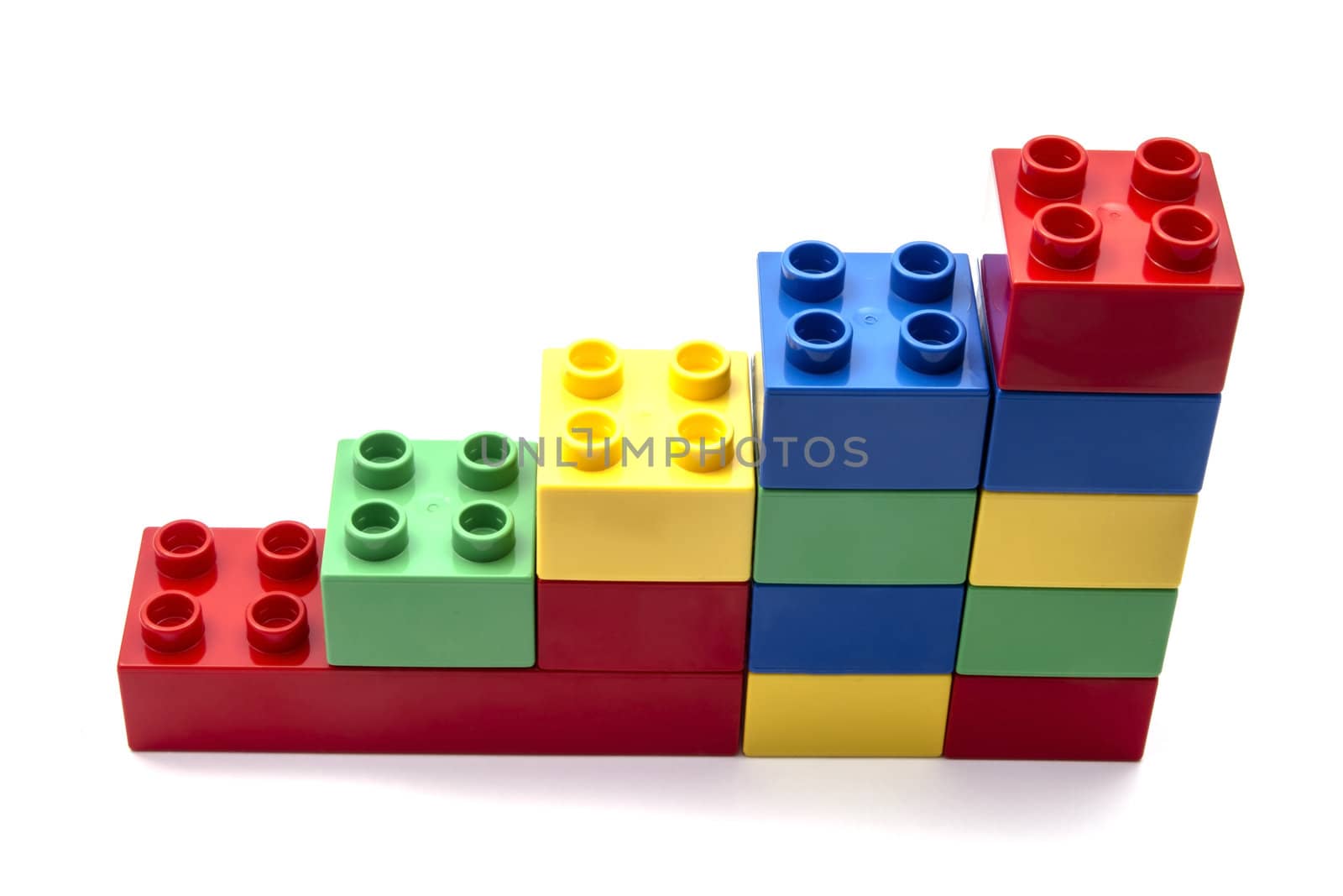 Building Blocks Isolated on White Background