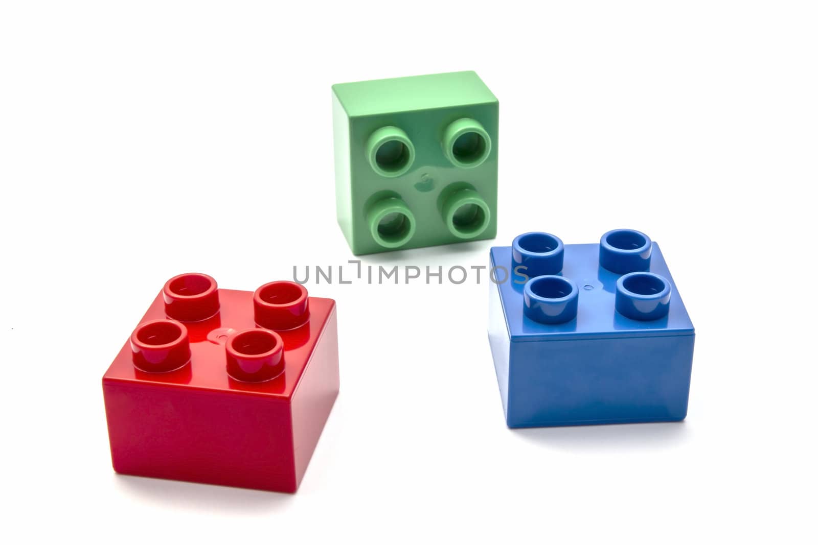 Building Blocks Isolated on White Background