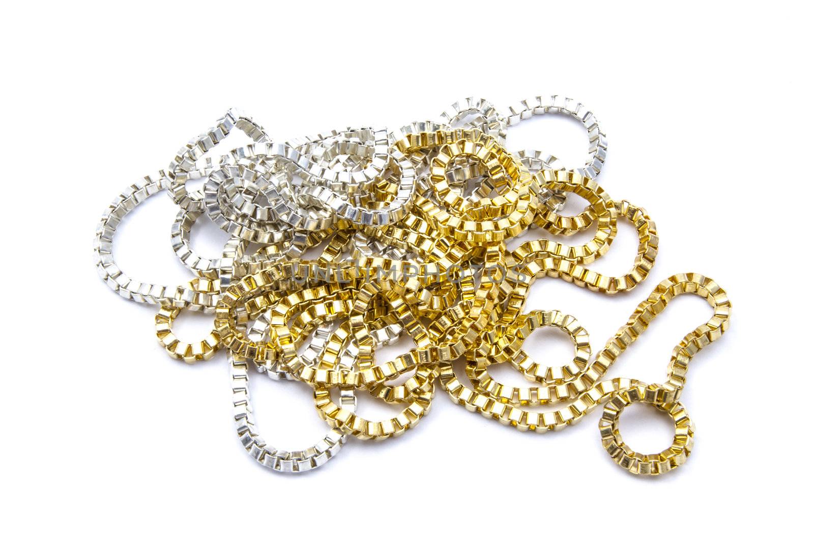 Silver and gold necklaces by ibphoto