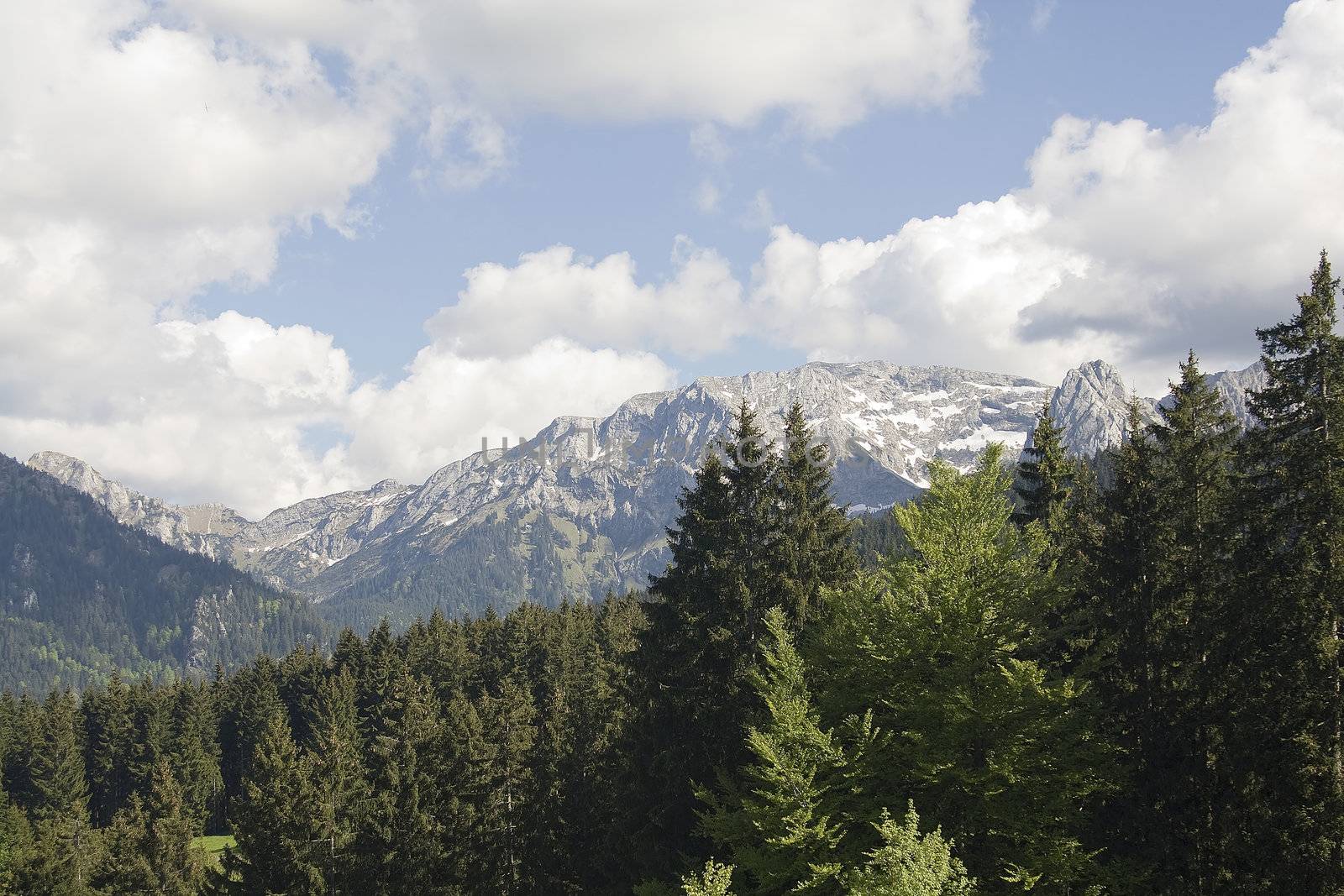 lovely panorama in the alps in Germany