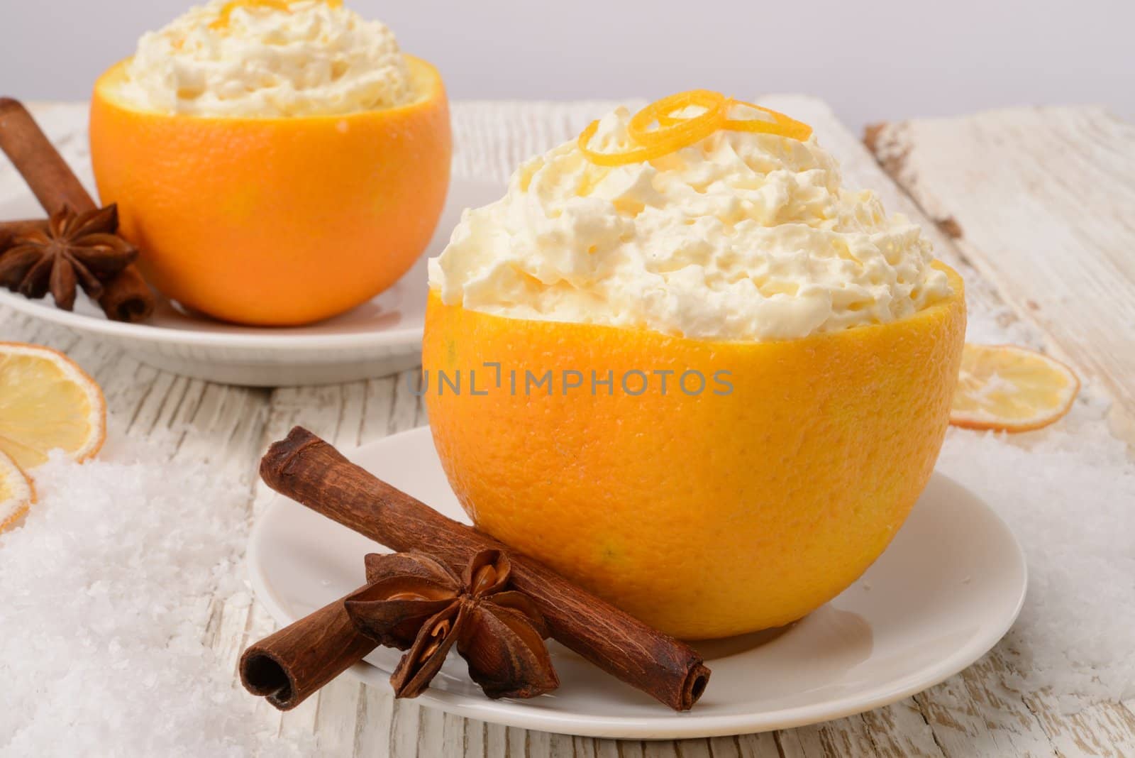 Cream - oranges - cinnamon