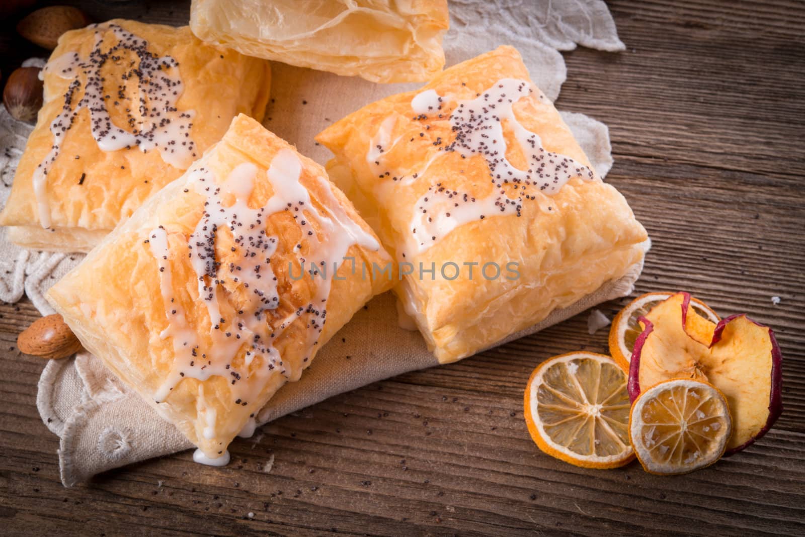 puff pastry with cinnamon sugar by Darius.Dzinnik