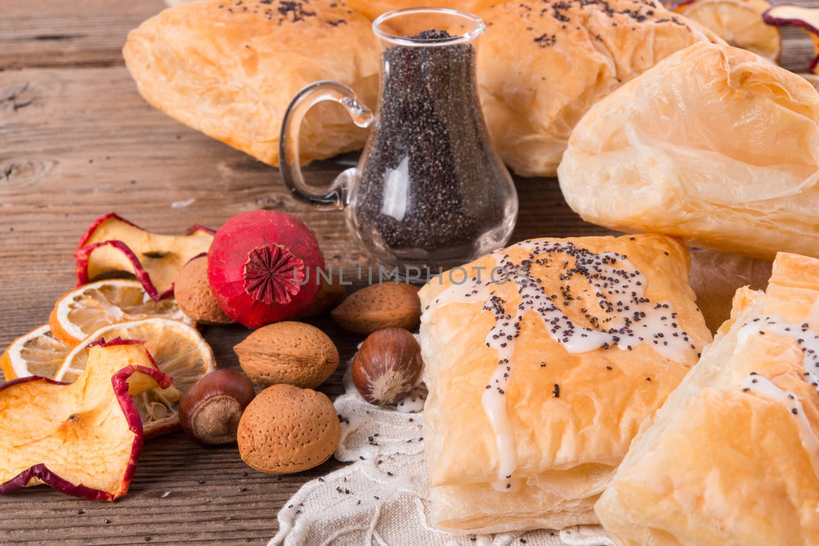 puff pastry with cinnamon sugar by Darius.Dzinnik