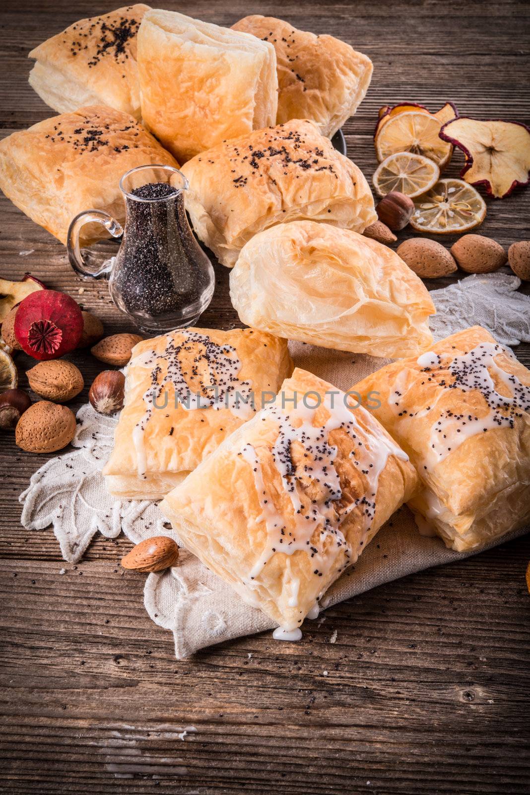 puff pastry with cinnamon sugar