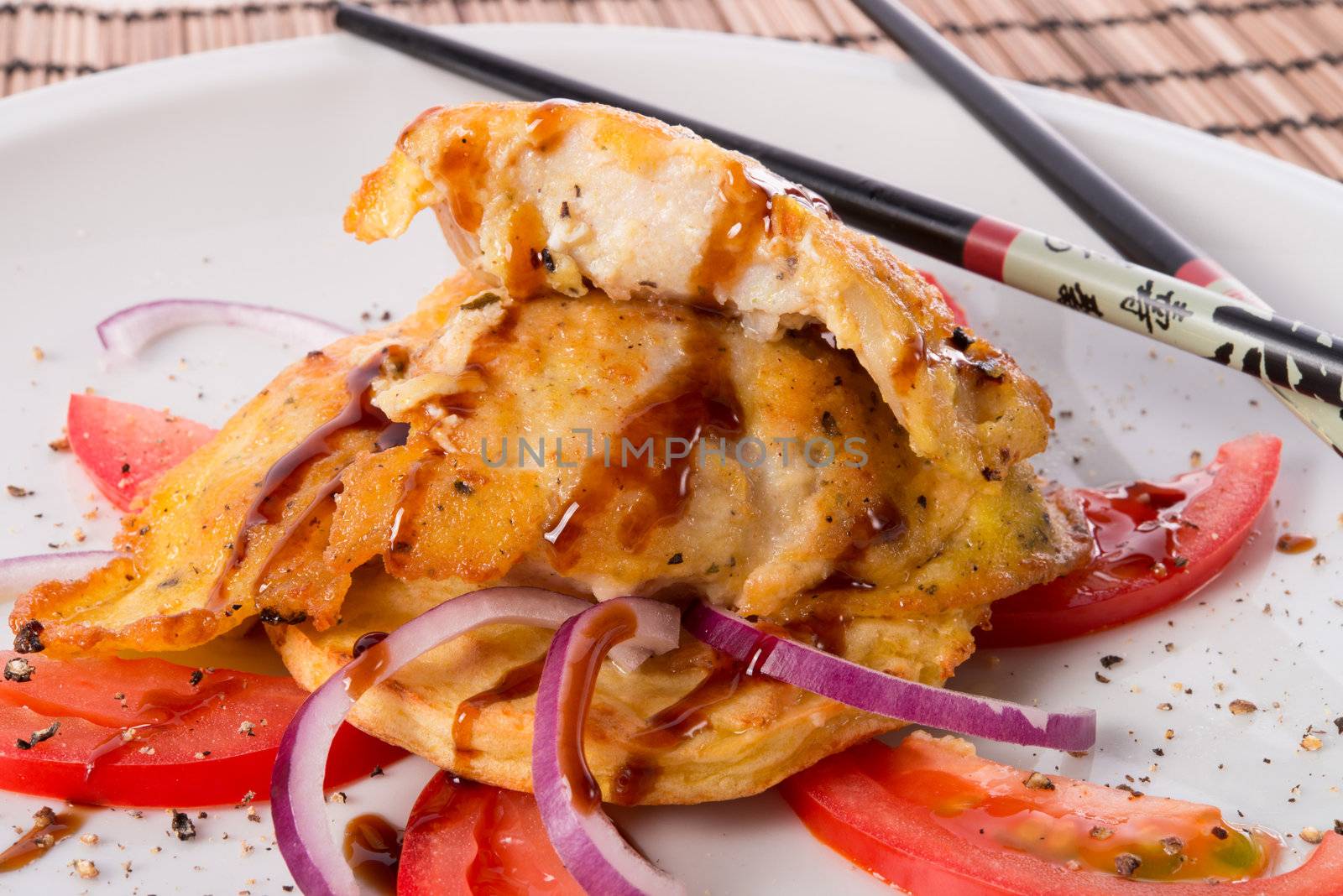 the baked fish with celery salad by Darius.Dzinnik