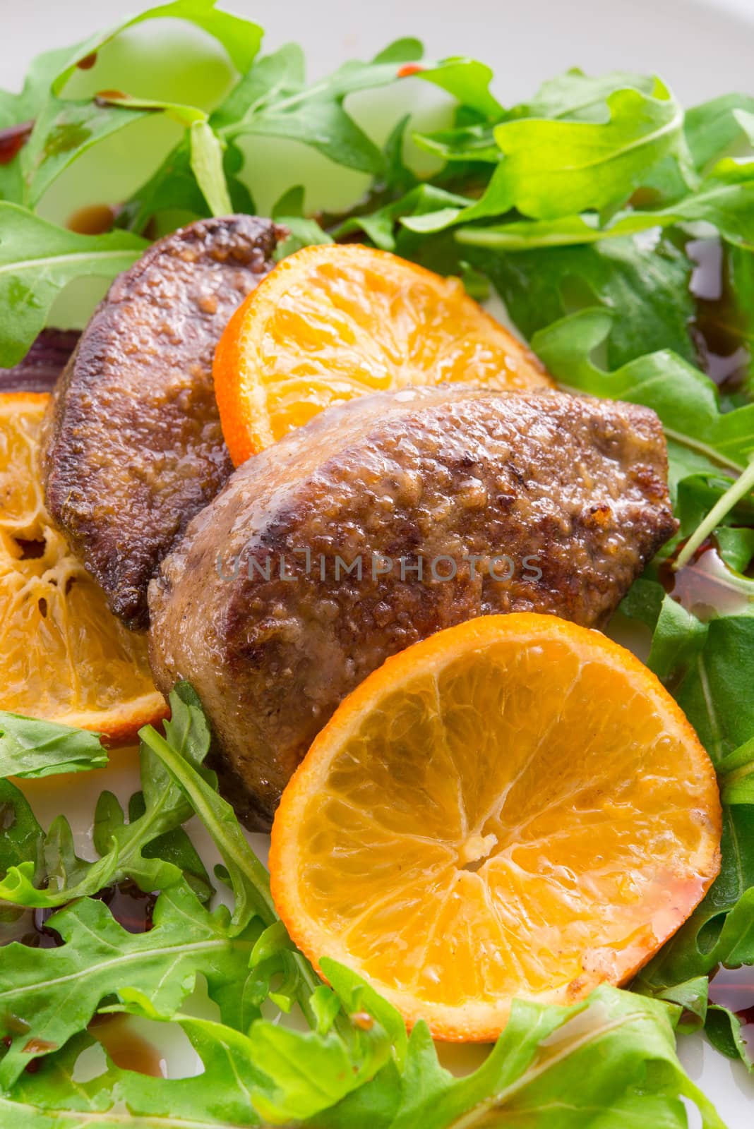 Liver with onion-orange sauce