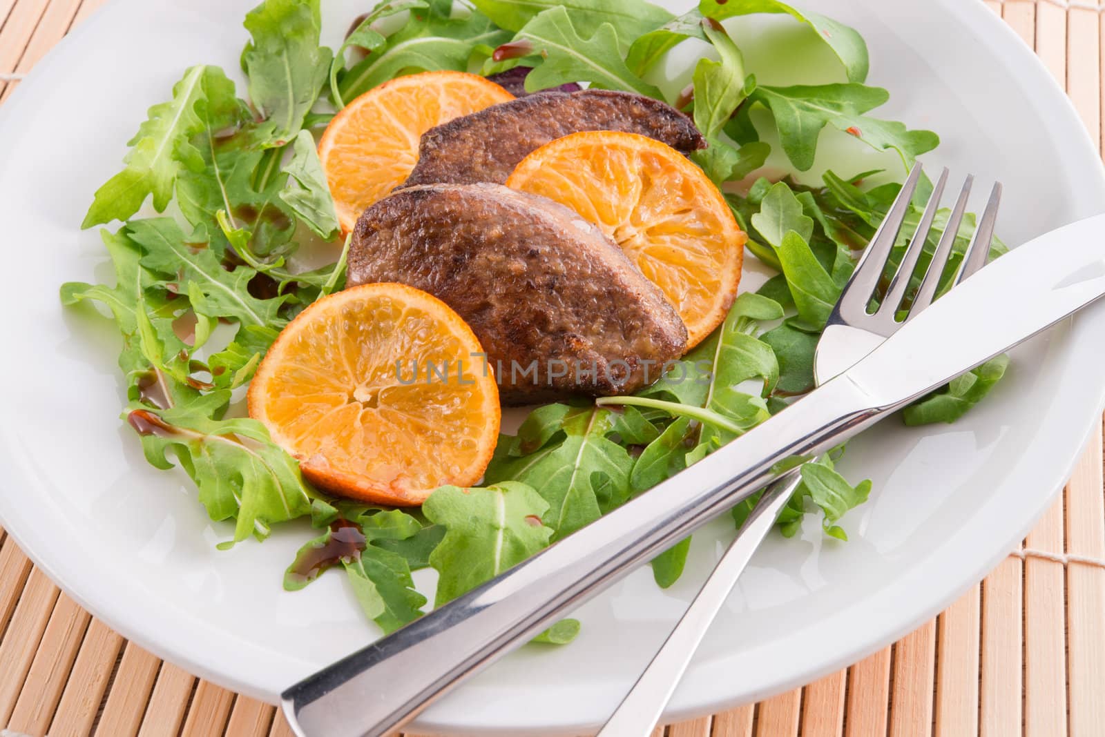 Liver with onion-orange sauce