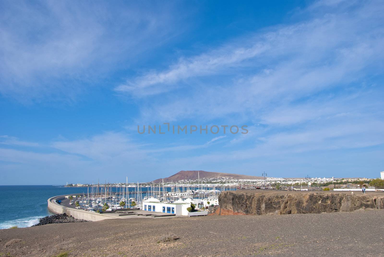 A general view of Playa Blanca Lanzarote