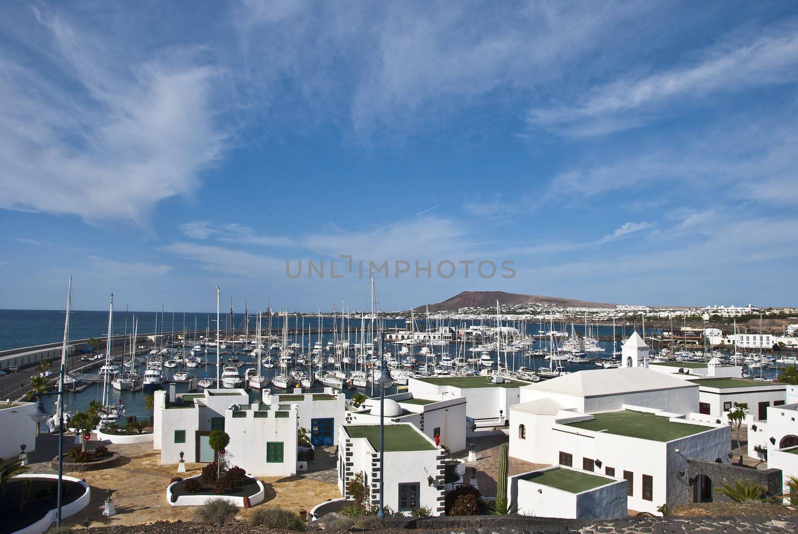 The Picturesque Houses and Harbour of Playa Blanca Lanzarote