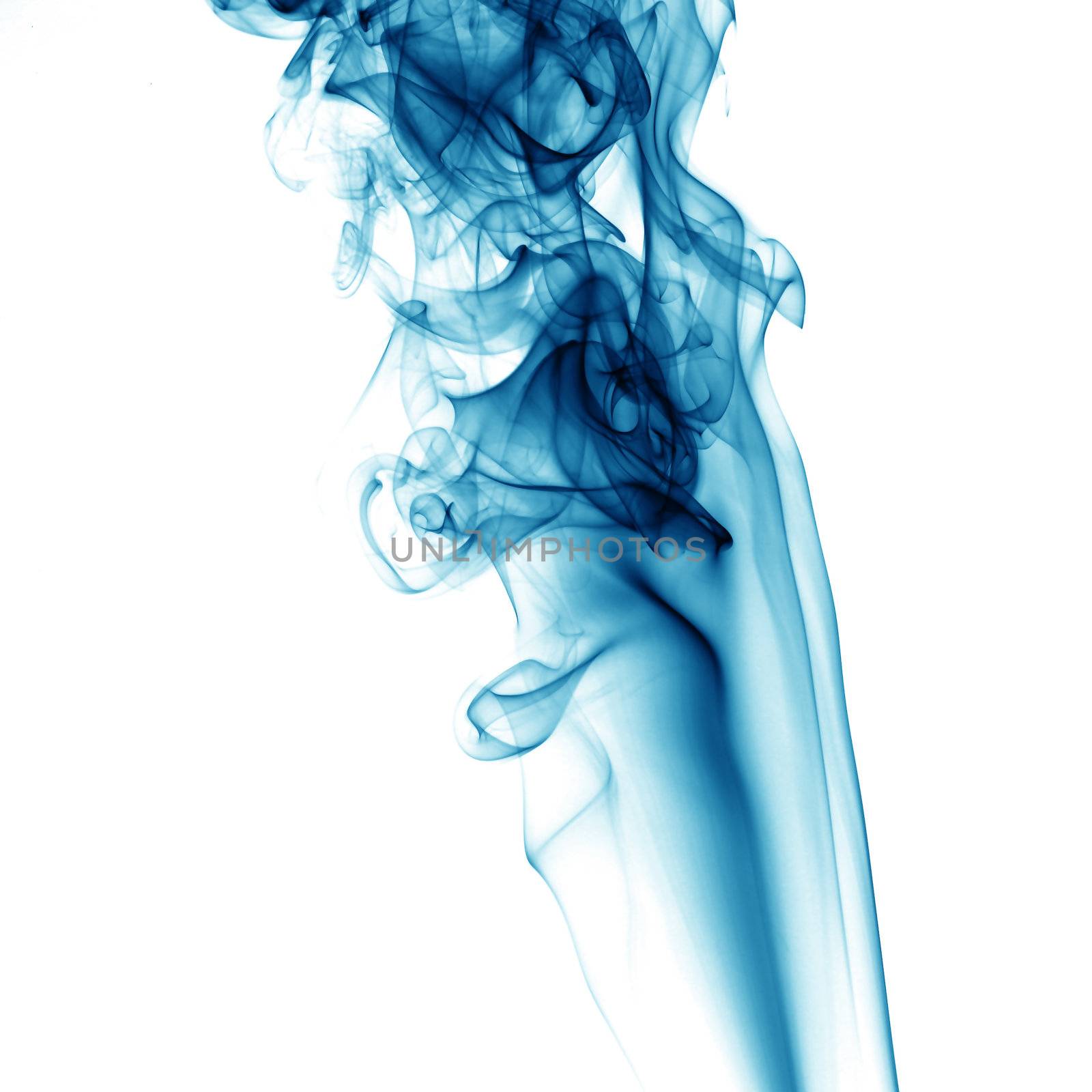 blue smoke abstract background close up