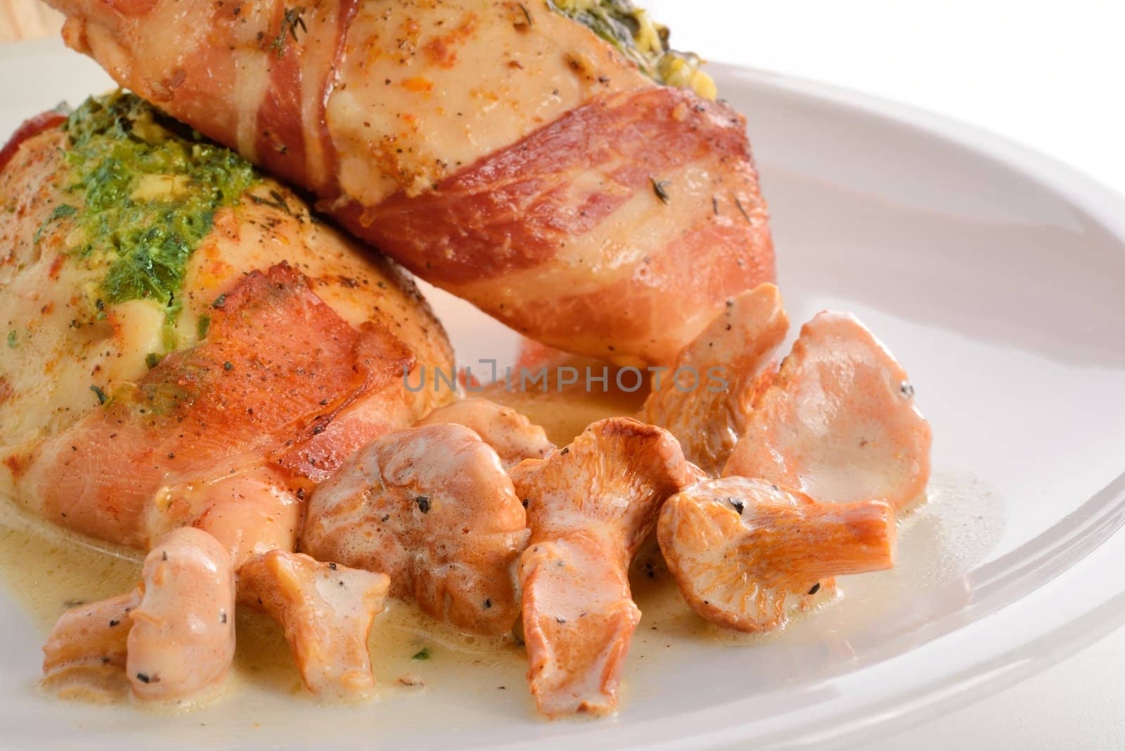 full chicken's breast with ham and spinach by Darius.Dzinnik