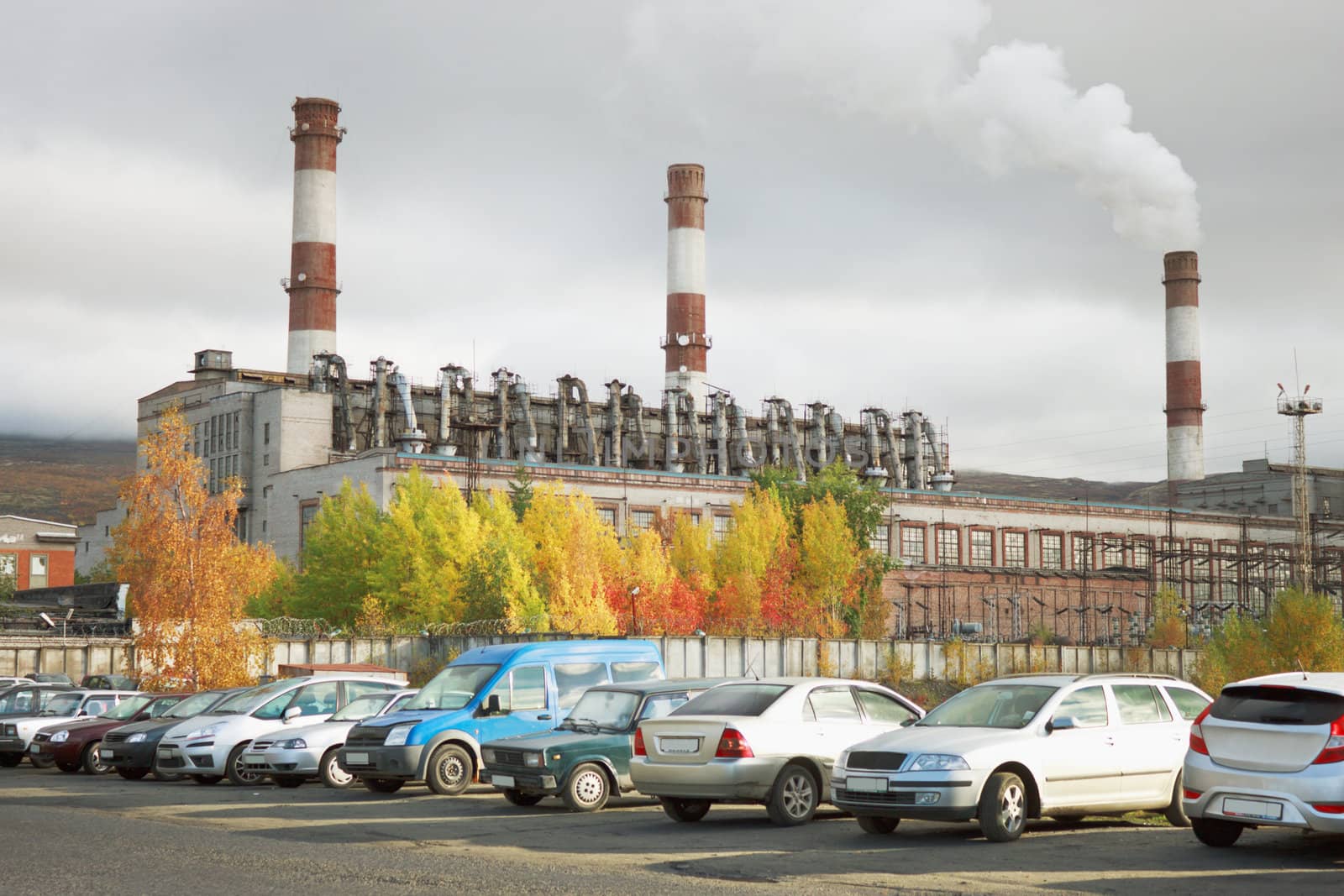 Combined heat and power in the city of Apatity. Russia. Murmansk region