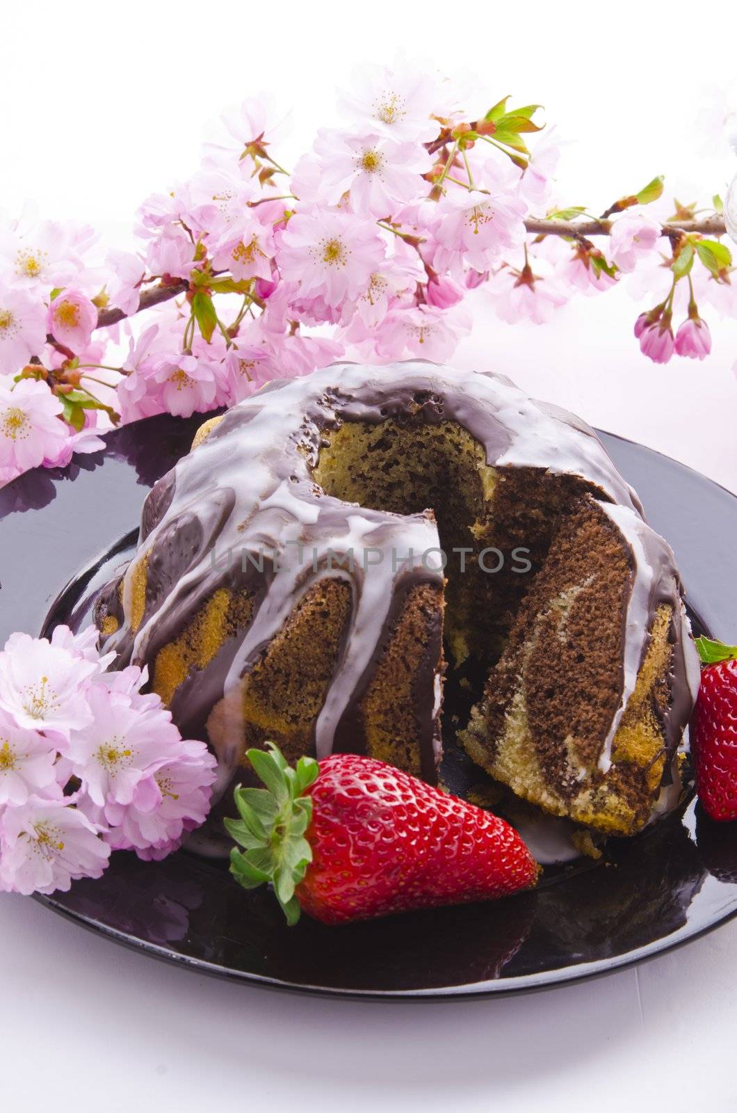 spring marble cakes