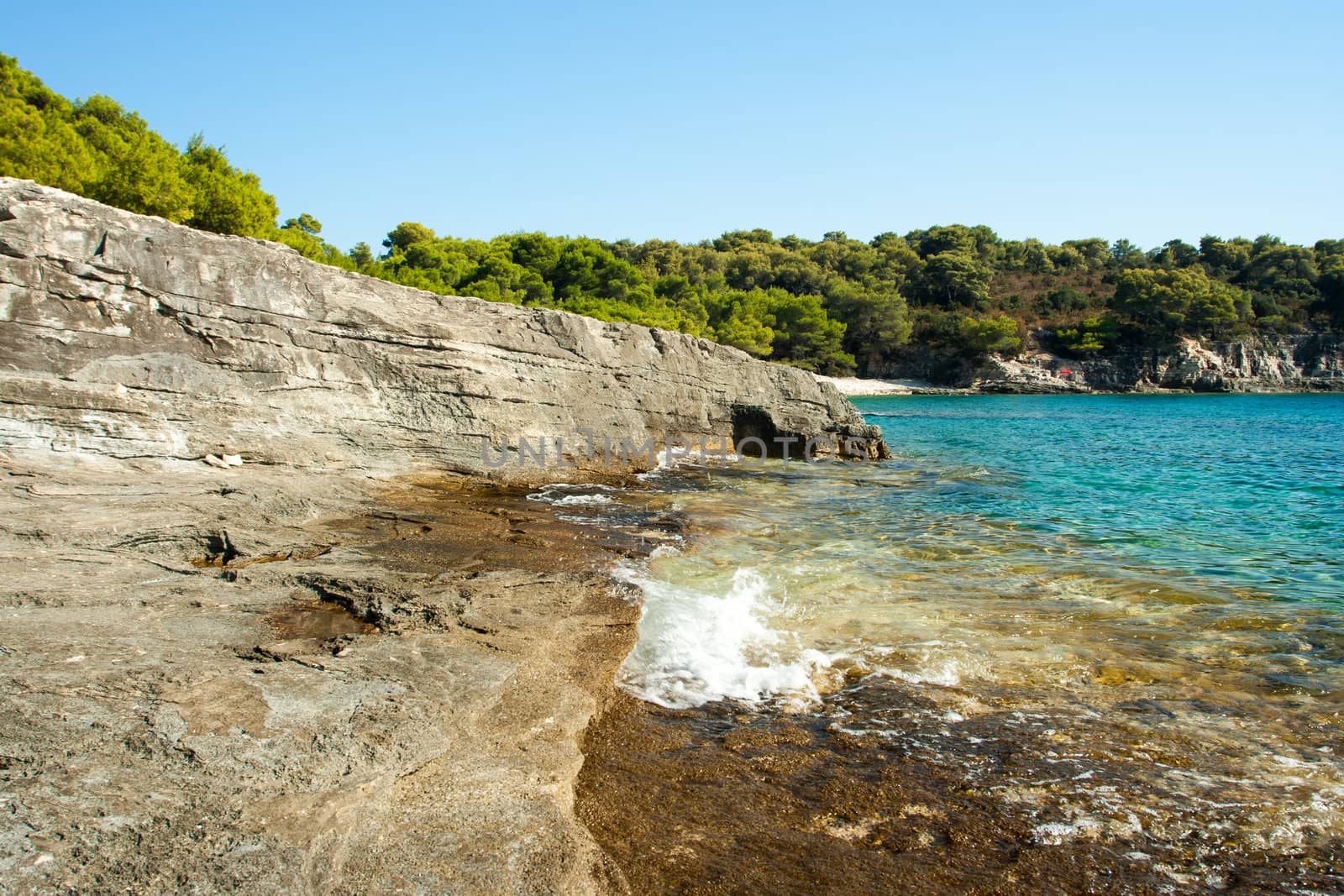 beautiful rocky beach in croatia by NagyDodo