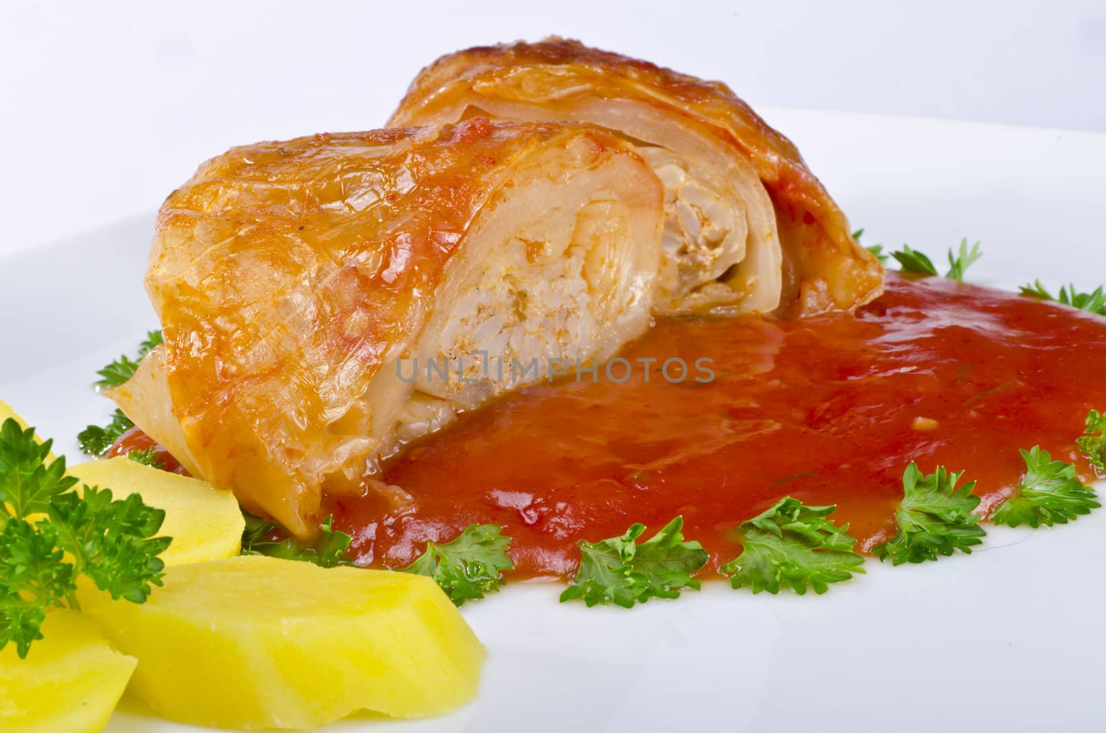 Go??bki are a form of cabbage rolls. They are a traditional Polish dish made from lightly boiled cabbage leaves