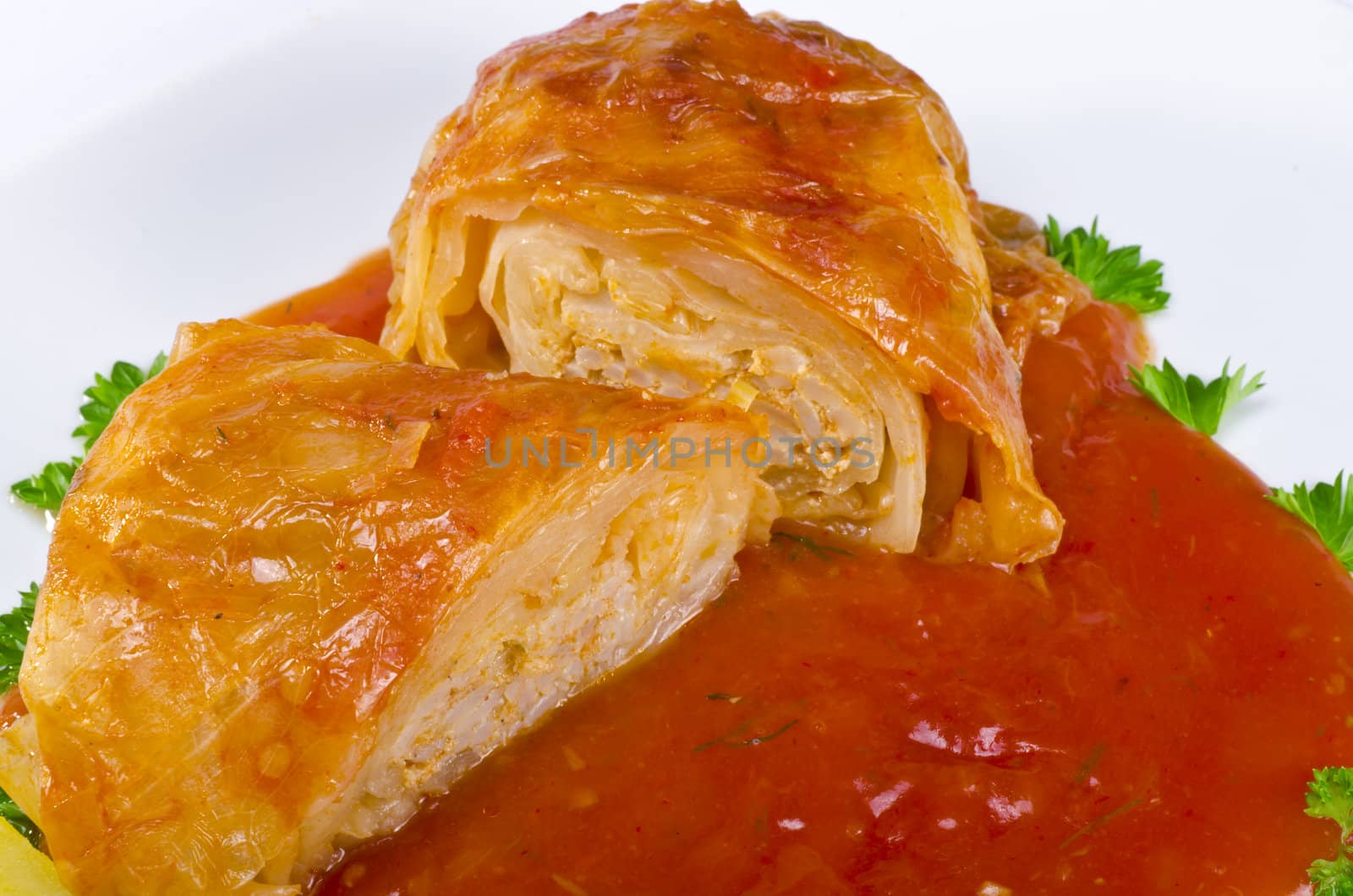 Go??bki are a form of cabbage rolls. They are a traditional Polish dish made from lightly boiled cabbage leaves