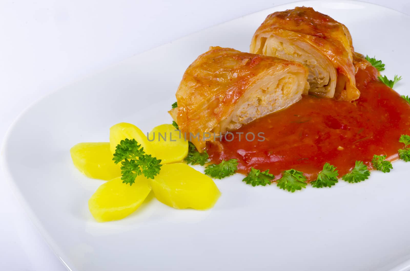 Go??bki are a form of cabbage rolls. They are a traditional Polish dish made from lightly boiled cabbage leaves