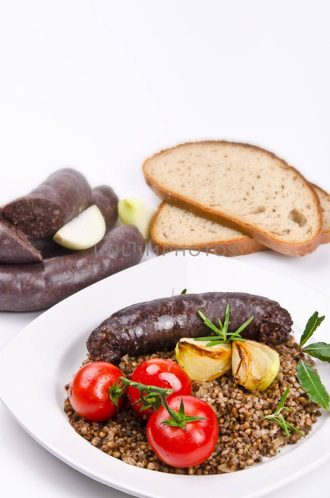 Krupniok traditional blood sausage in Polish cuisine