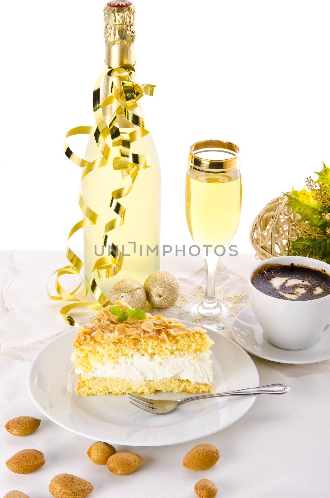 champagne and cake