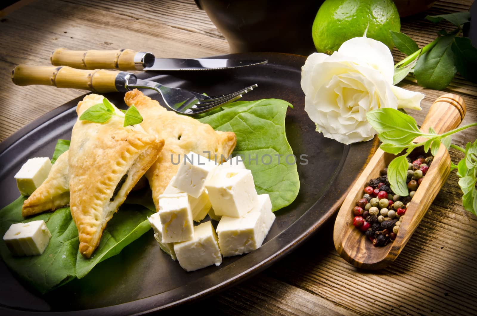 cakes with spinach and feta cheese by Darius.Dzinnik