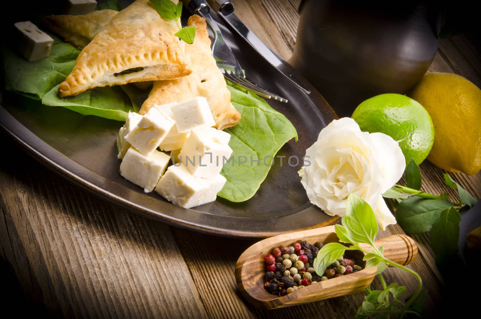 cakes with spinach and feta cheese by Darius.Dzinnik