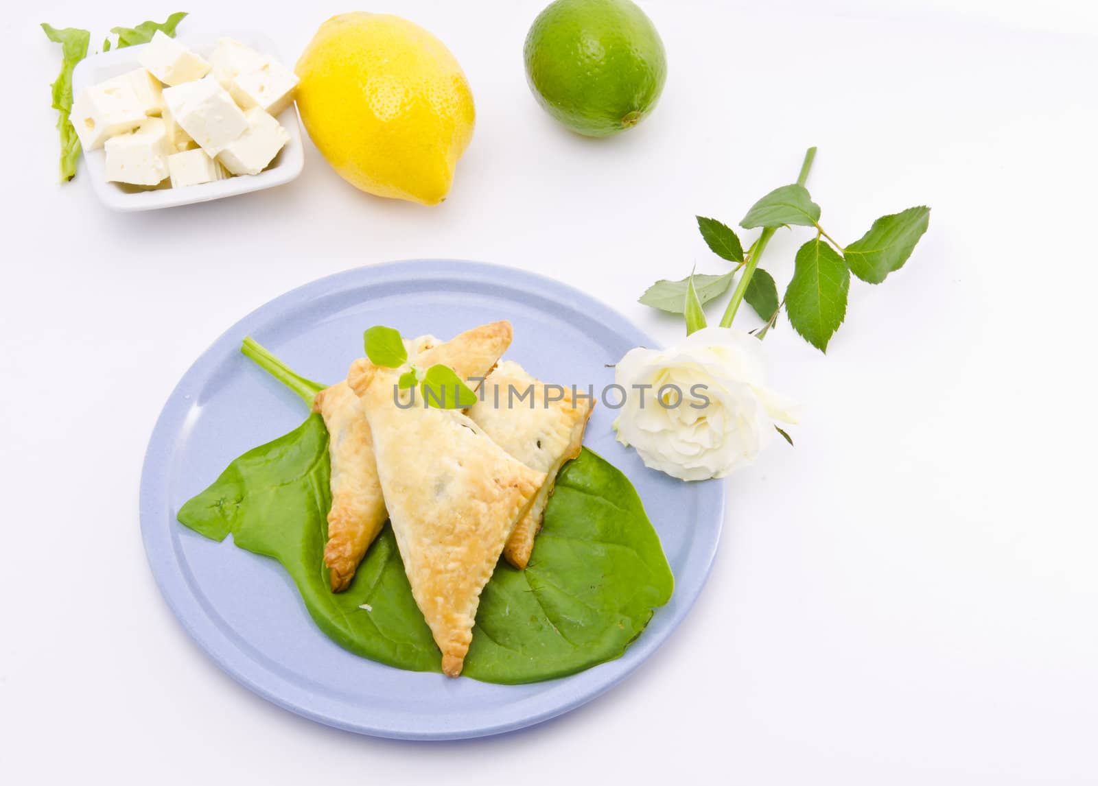 cakes with spinach and feta cheese