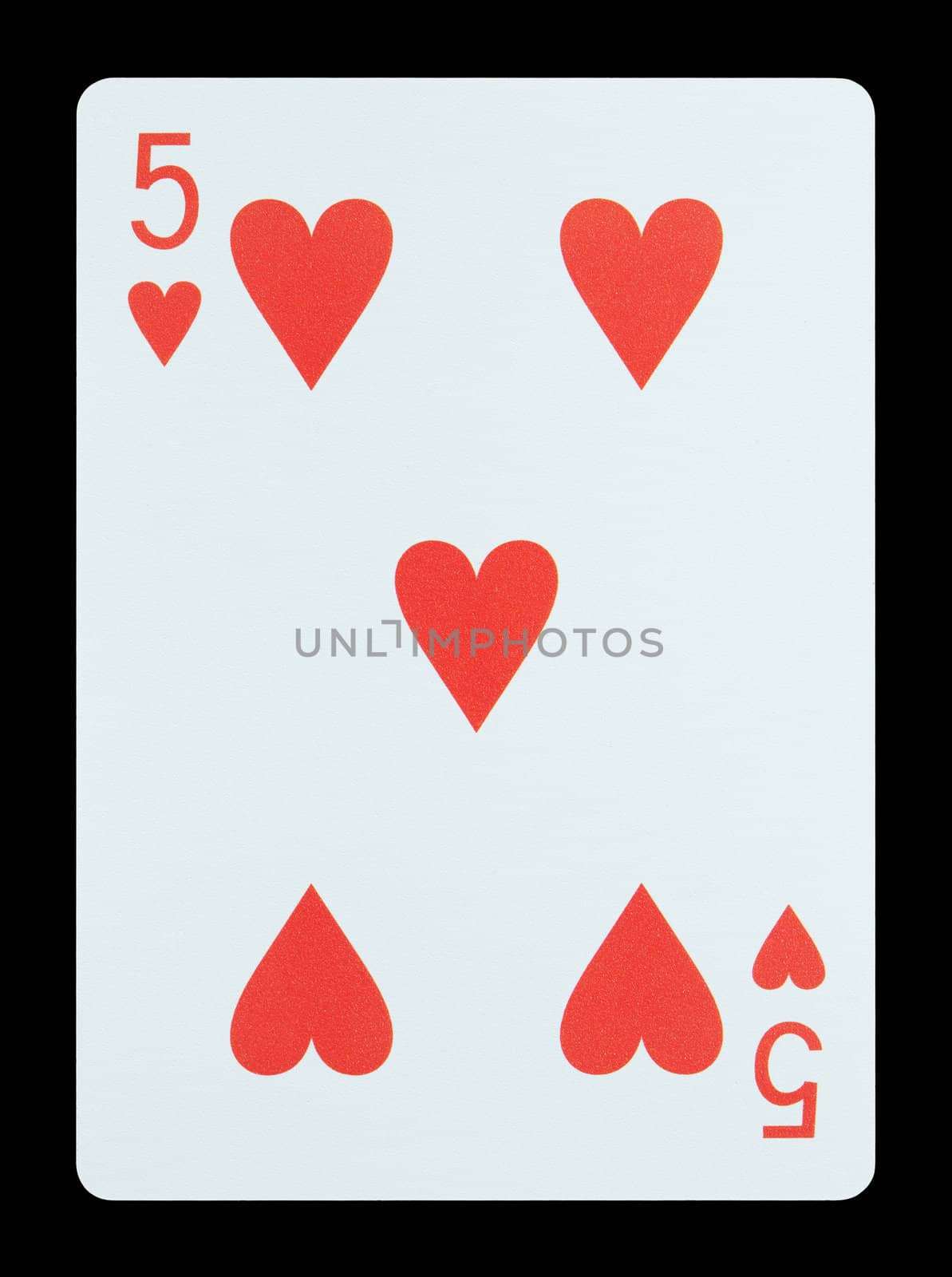 Playing cards - Five of hearts