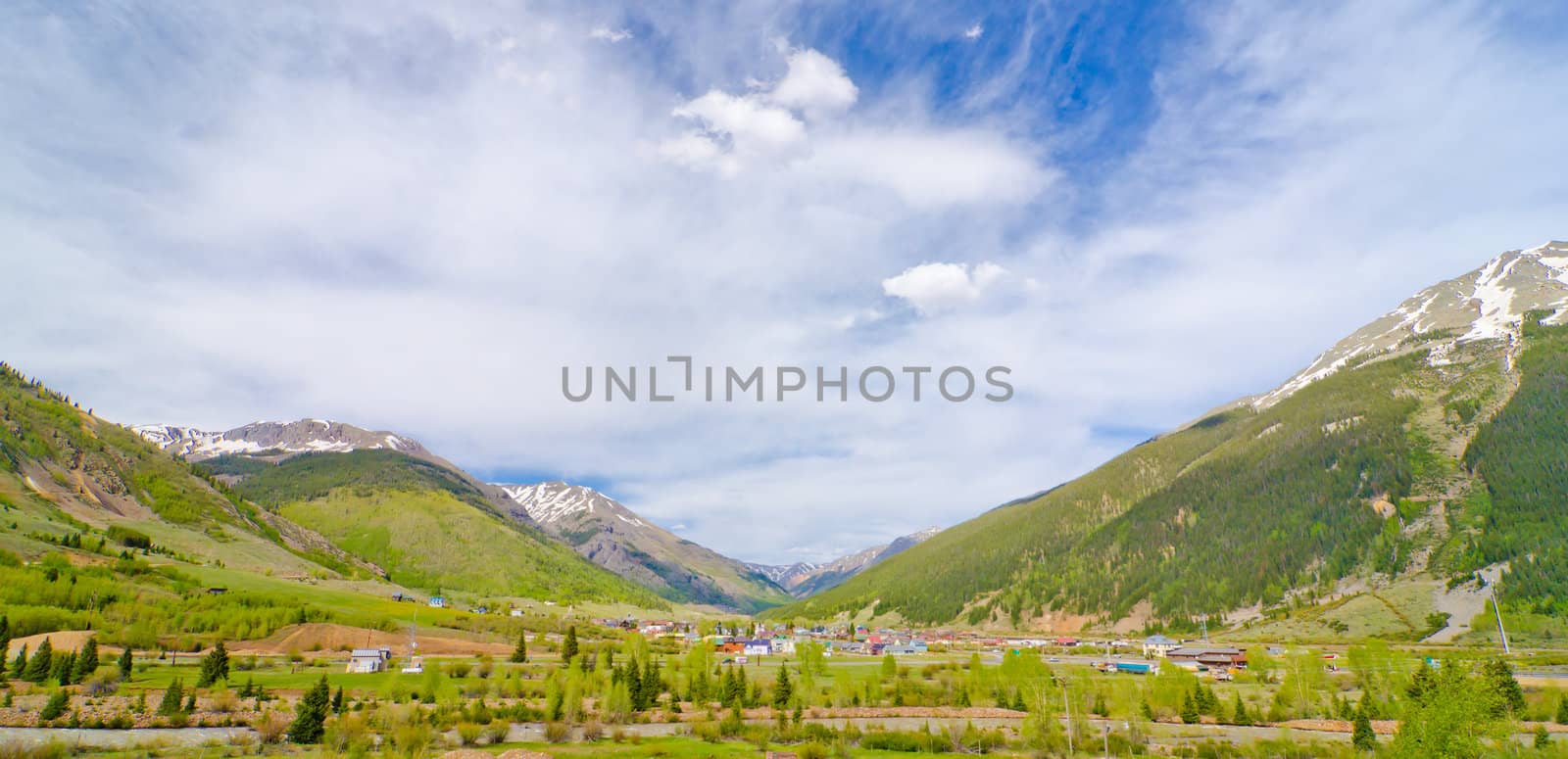 The City of Silverton nestled in the San Juan Mountains in Colorado