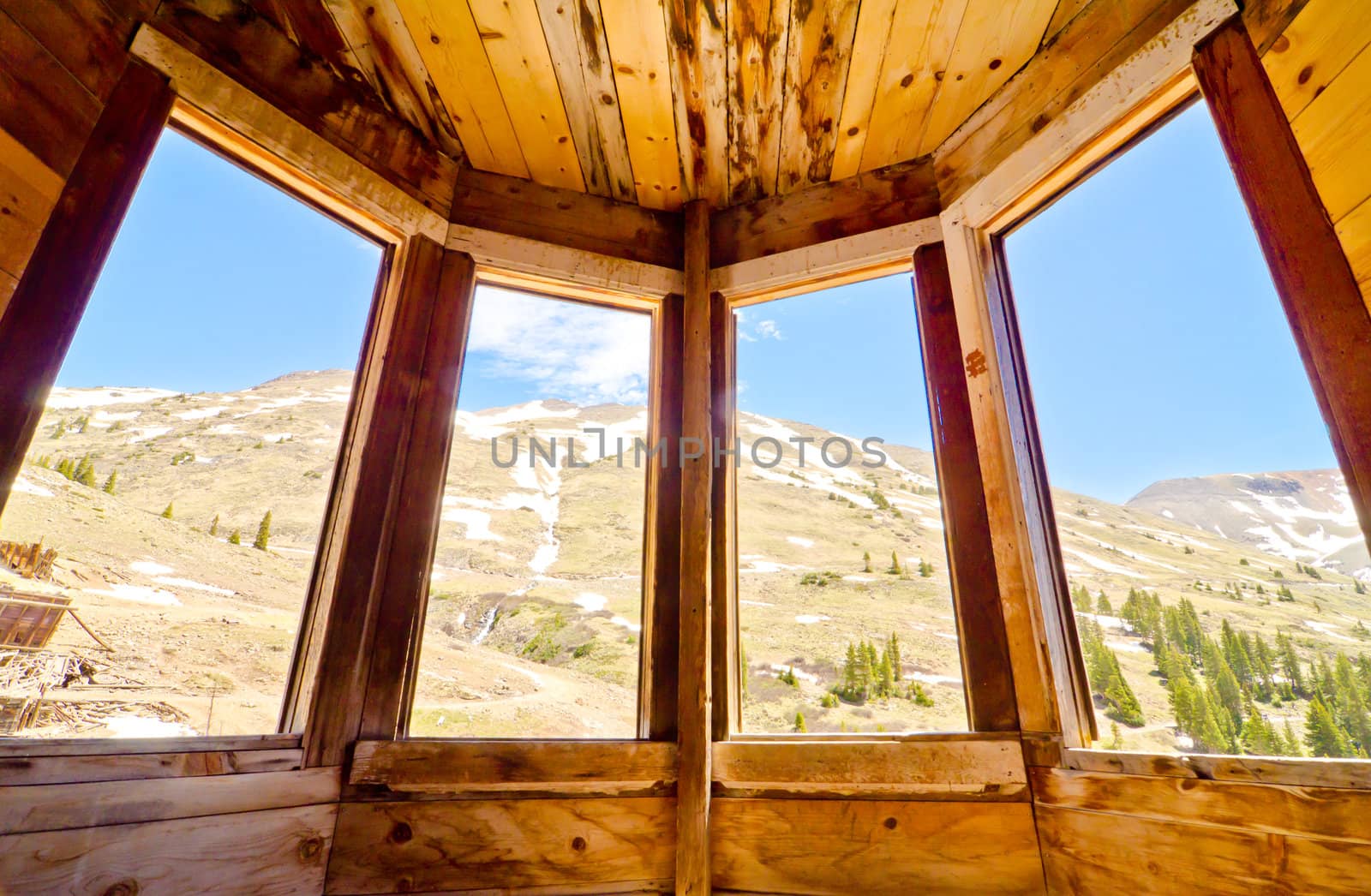 View From Inside a Preserved House in Animas Forks, a Ghost Town in the San Juan Mountains of Colorado by robert.bohrer25@gmail.com