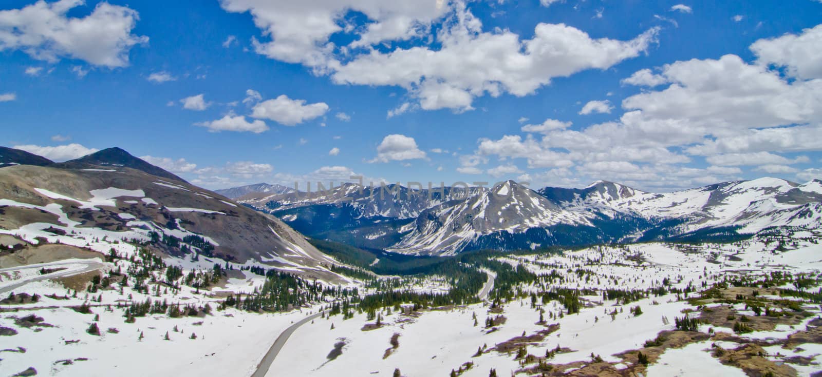 View of the Rocky Mountains from the top of Cottonwood Pass, Colorado