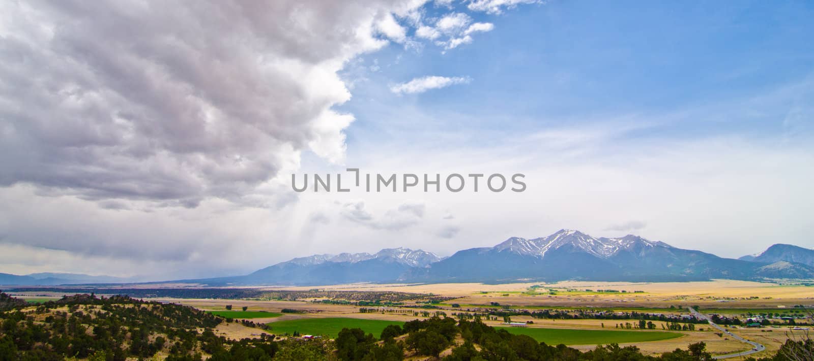 Rural Farming Valley in Colorado