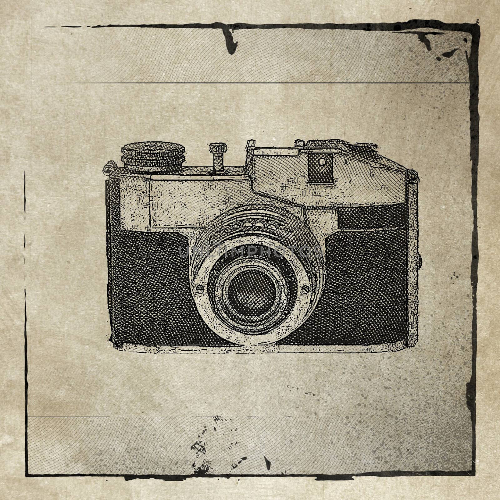 illustration of an old camera