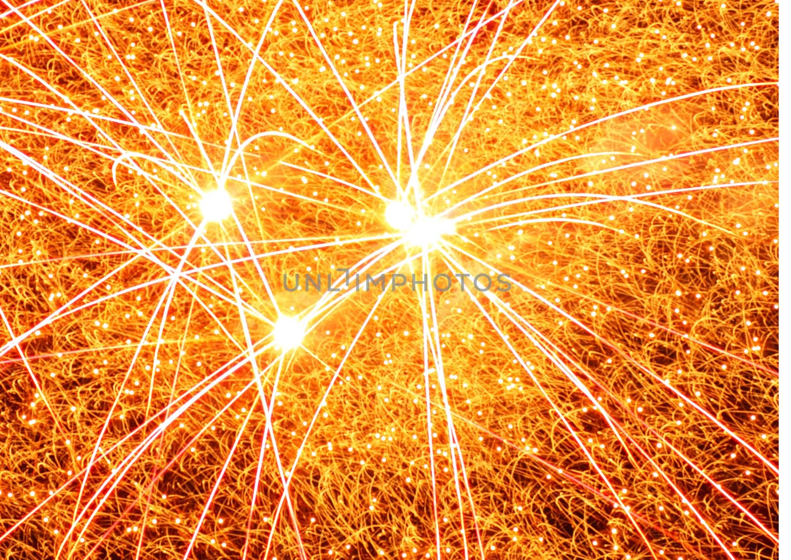 holiday fireworks in night sky