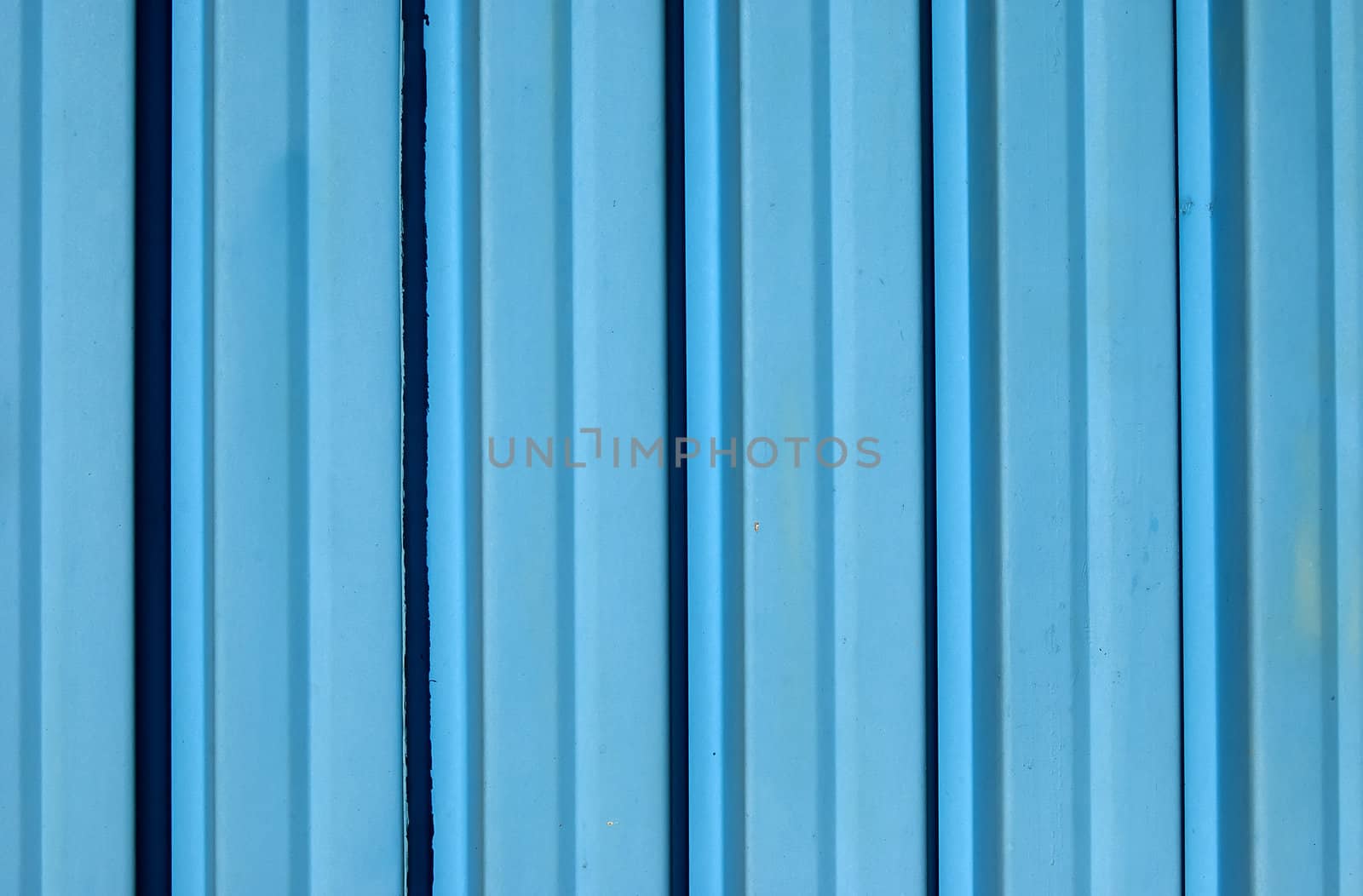 Blue color corrugated iron sheet as background