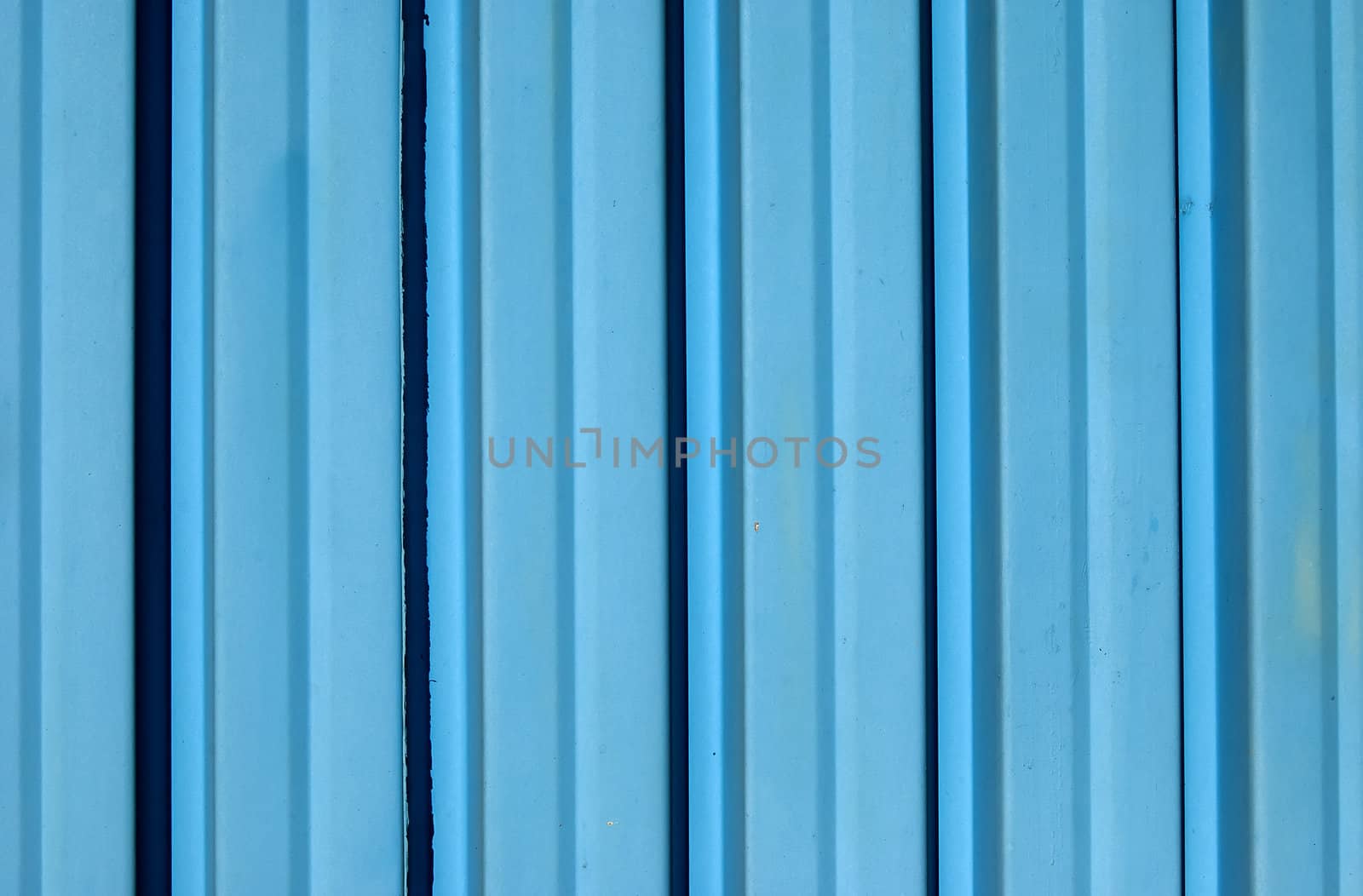 Blue color corrugated iron sheet as background
