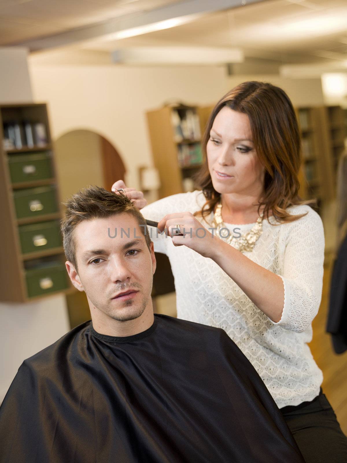 Adult man in a Beauty salon