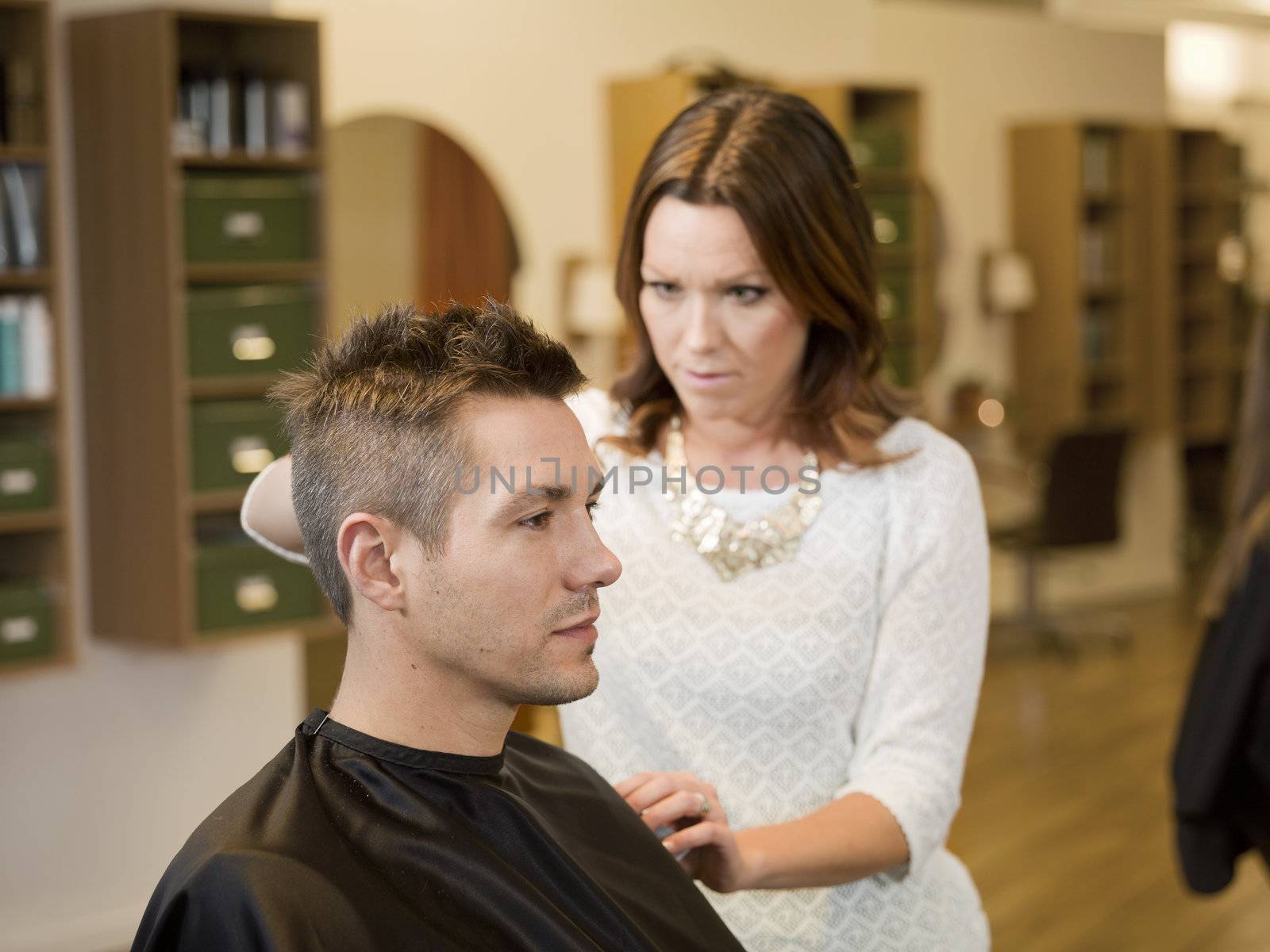 Adult man in a Beauty salon