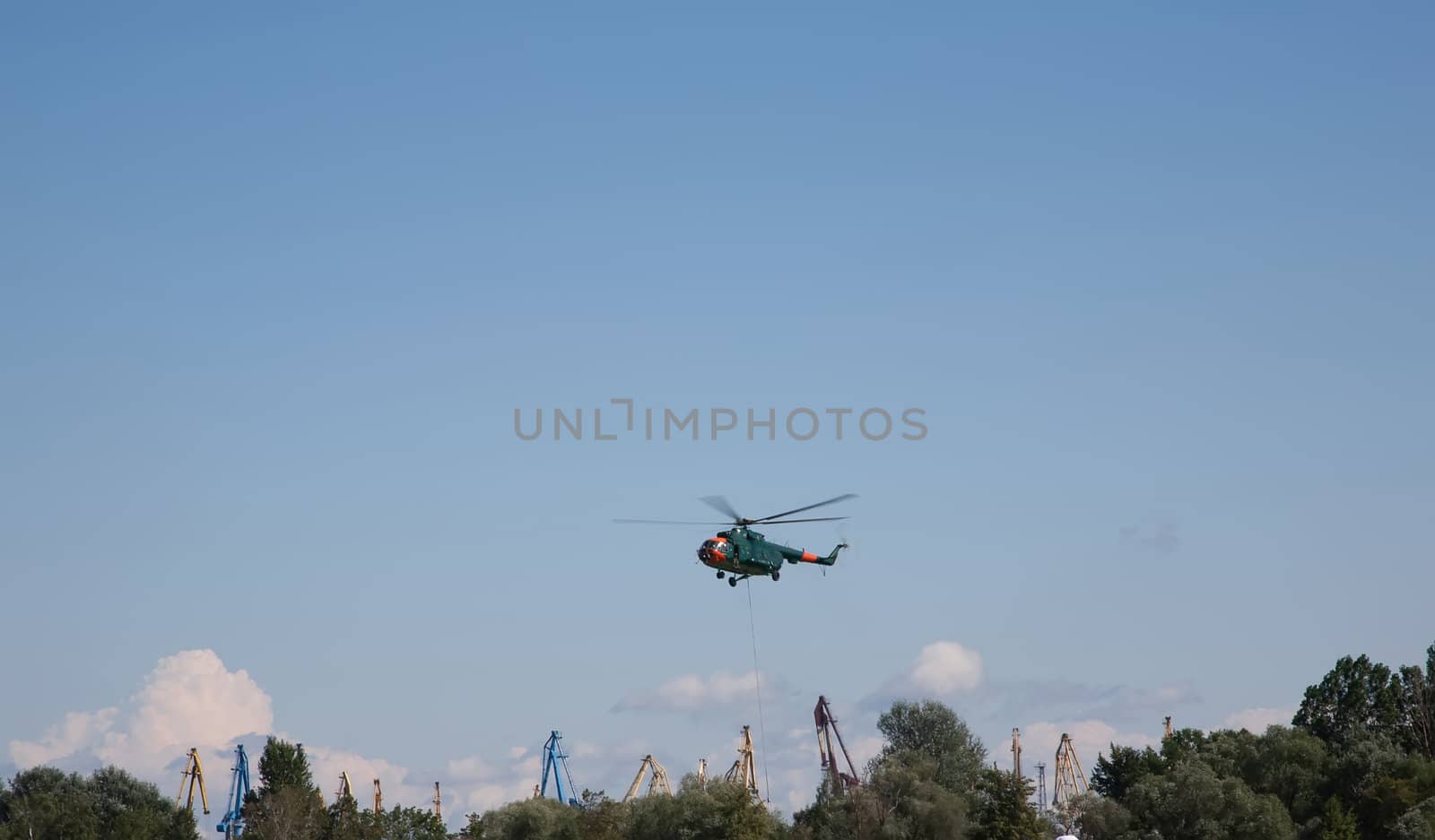 helicopter in the sky air show