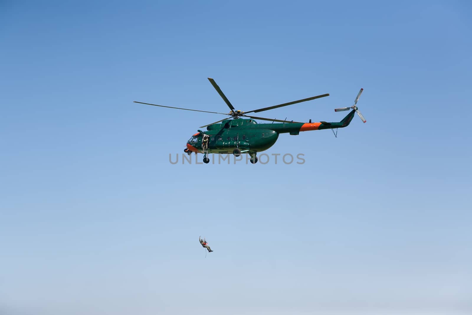 helicopter in the sky air show