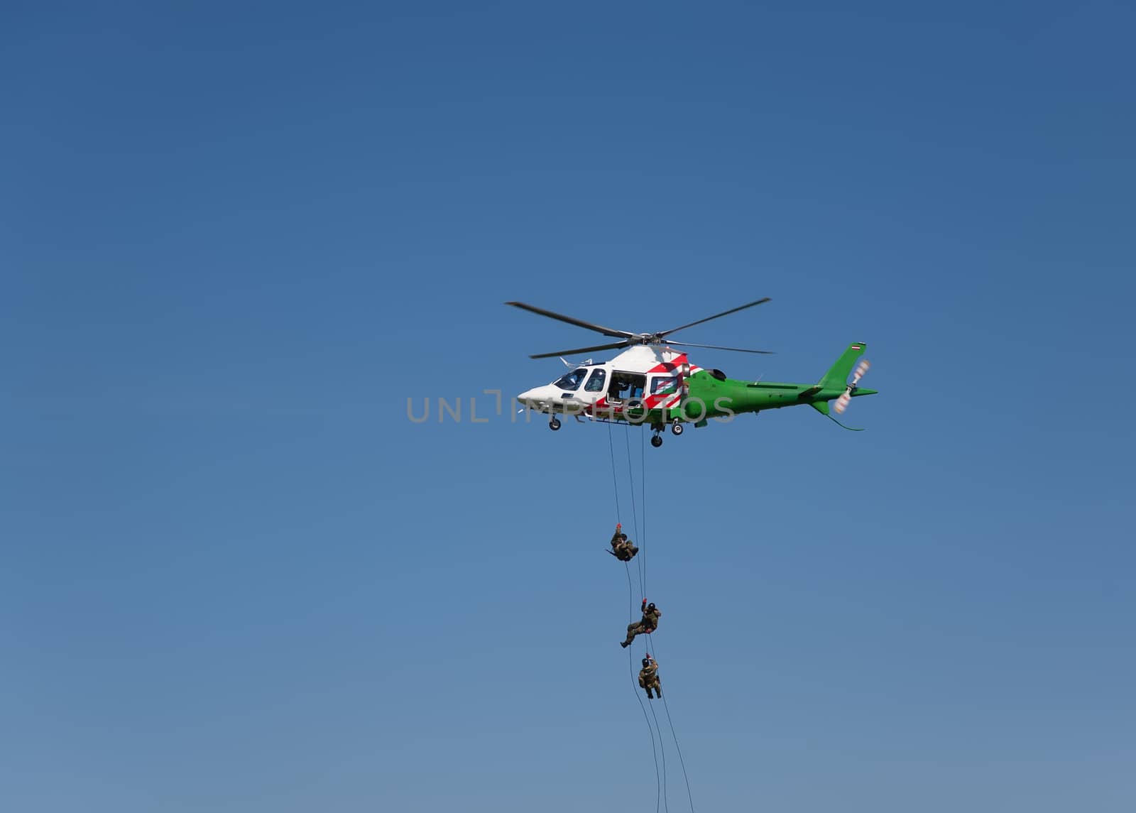 helicopter in the sky air show