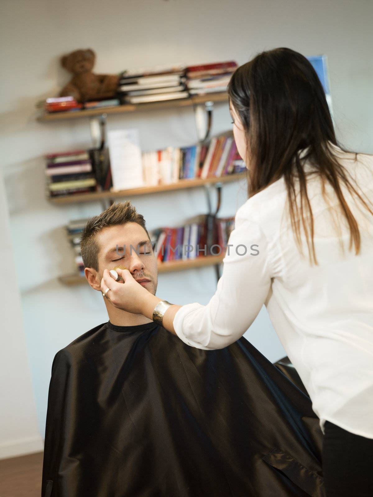 Man in Beauty salon by gemenacom
