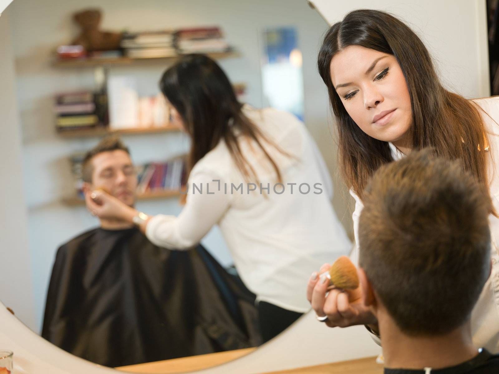 Man in Beauty salon by gemenacom
