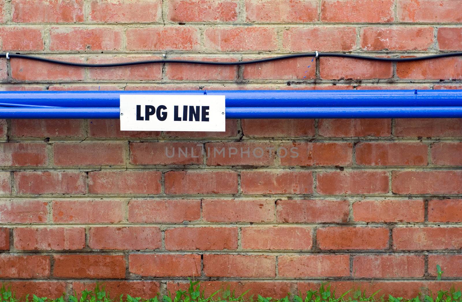 LPG Gas Line on wall