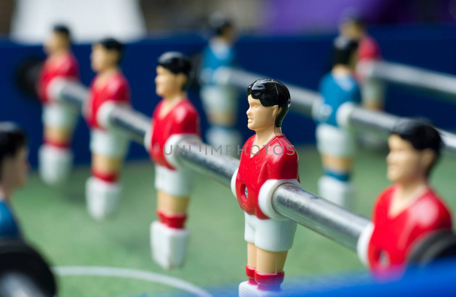 Red table soccer players by alistaircotton